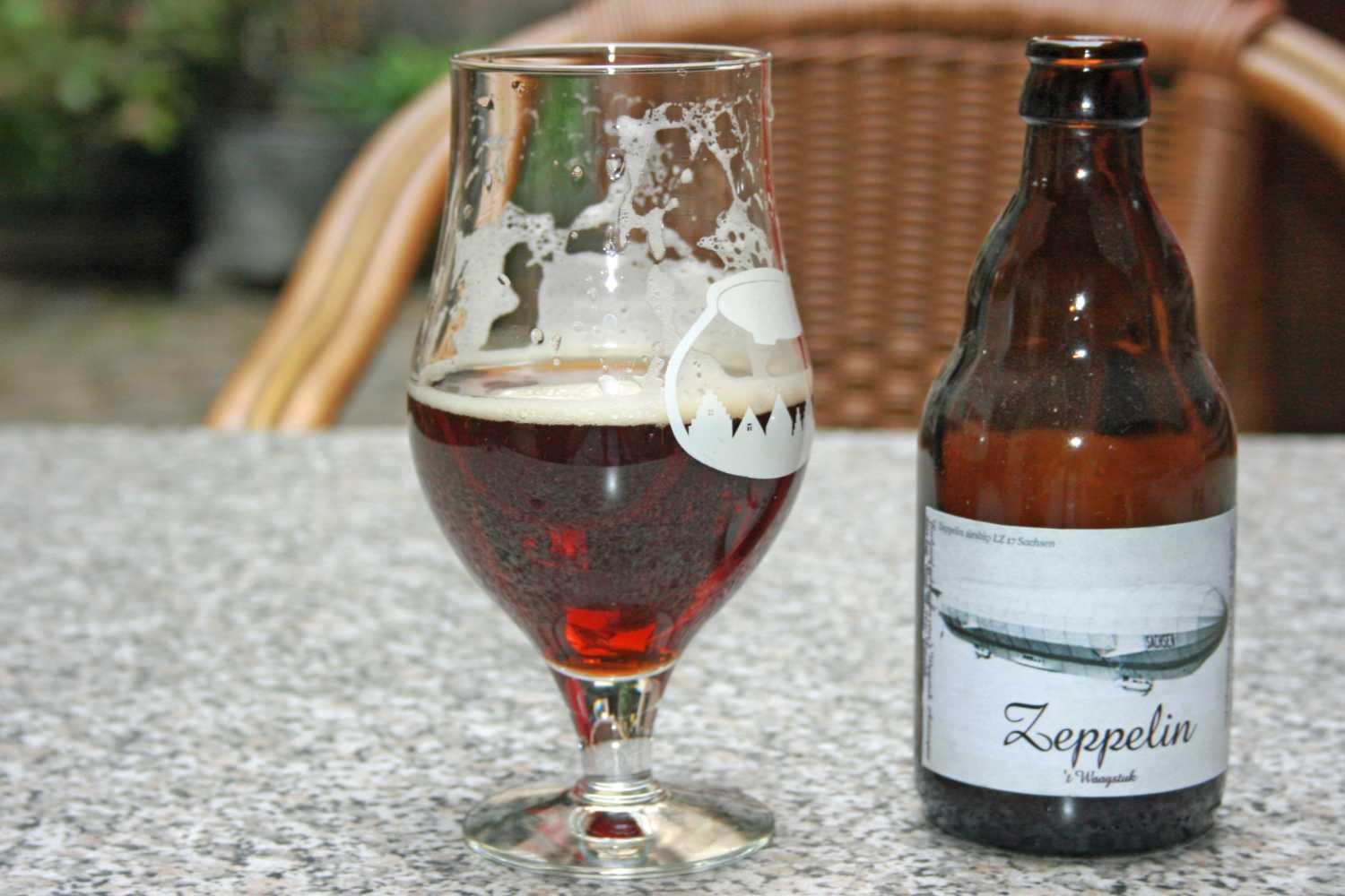 A bottle of Zepplin Beer